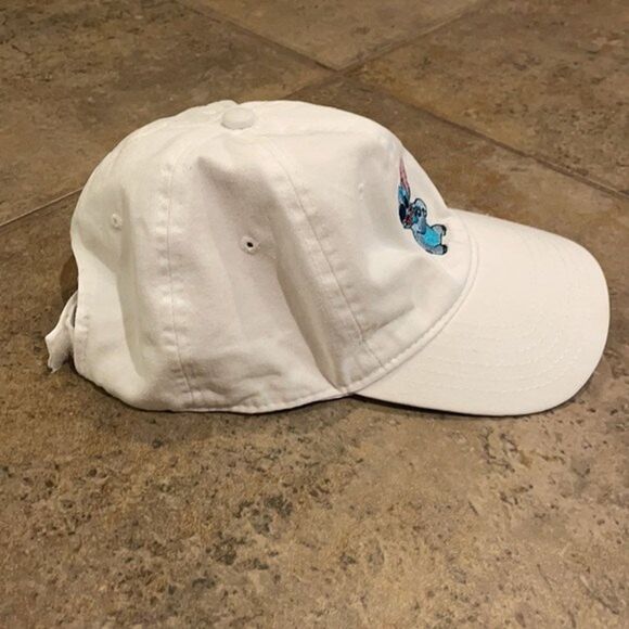 Disney Lilo & Stitch Embroidered White Hat Cap OS Cotton Adjustable - Picture 7 of 11